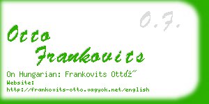 otto frankovits business card